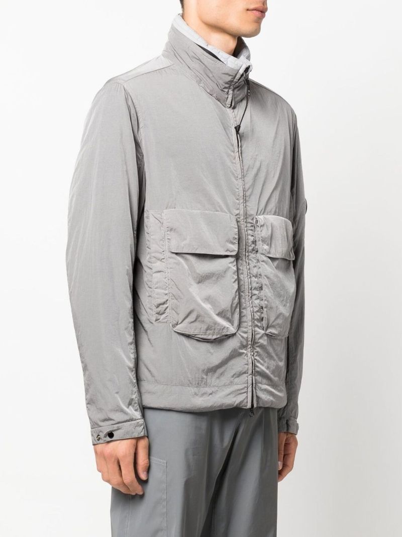 Grey Chrome Front Pocket Jacket