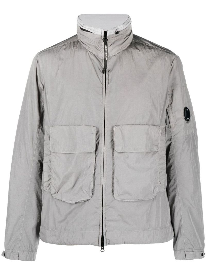 Grey Chrome Front Pocket Jacket