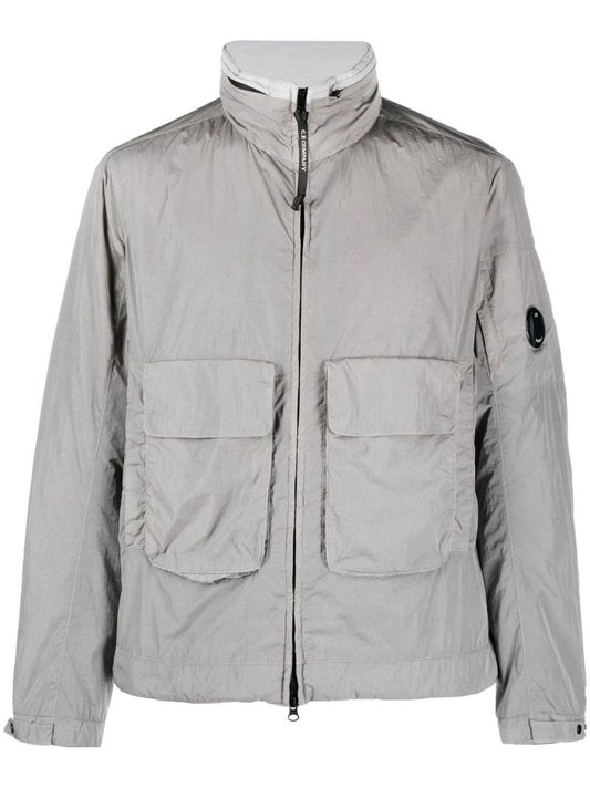 Grey Chrome Front Pocket Jacket