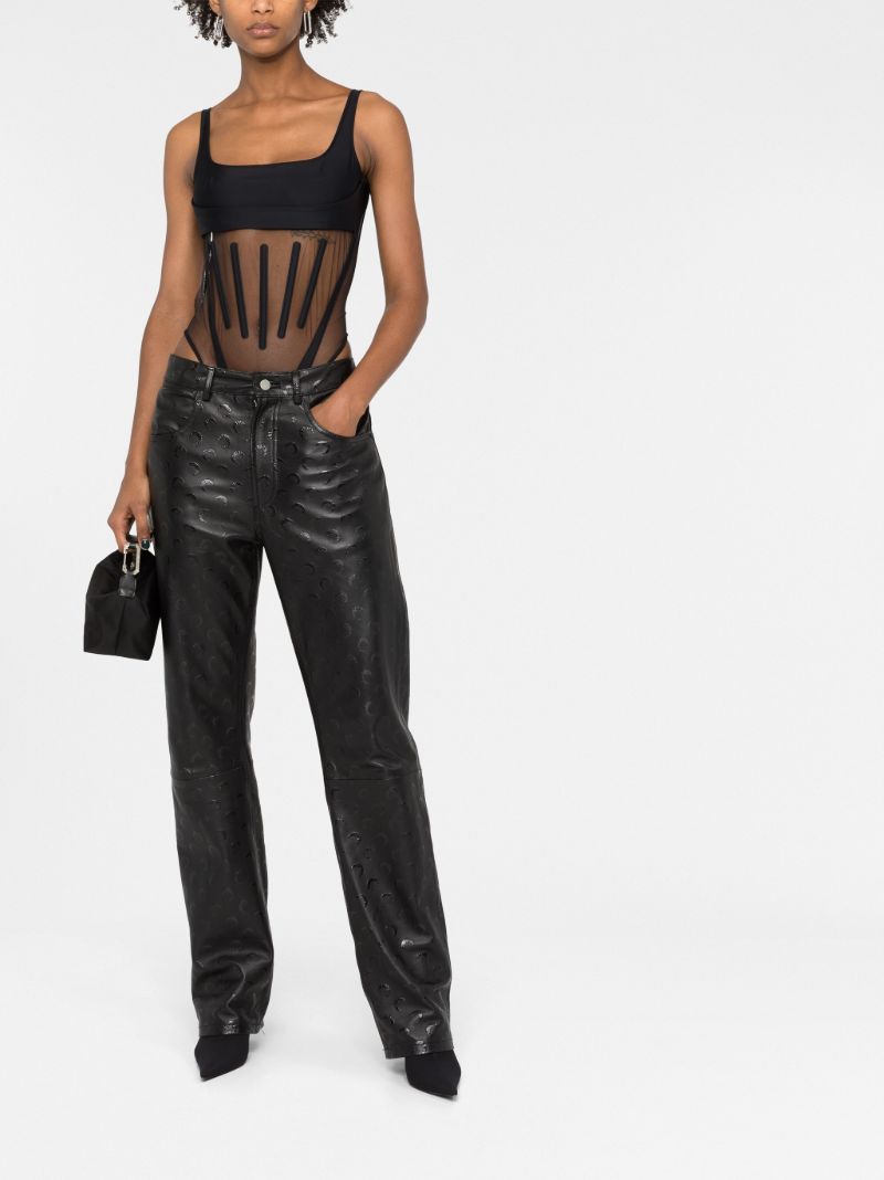 Black Illusion Panelled Bodysuit