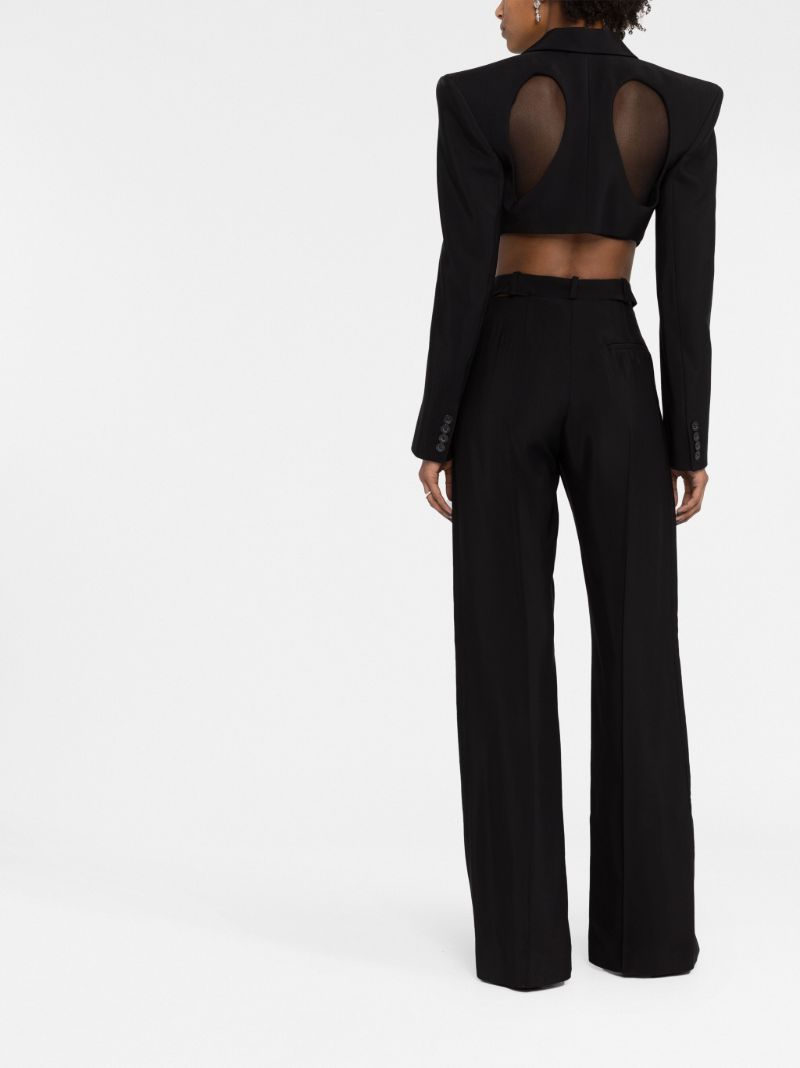 Black Cutout Tailored Trousers