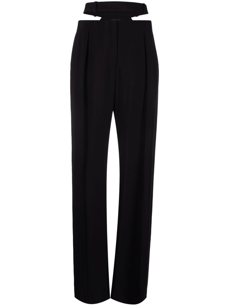 Black Cutout Tailored Trousers