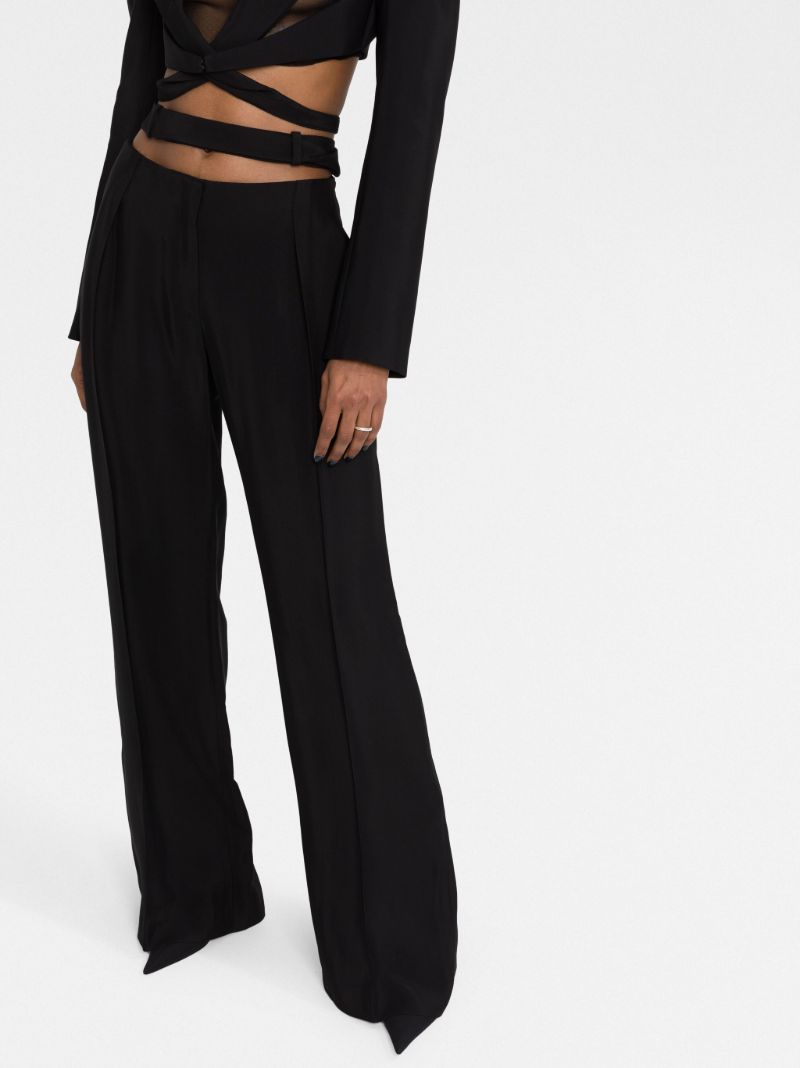 Black Cutout Tailored Trousers