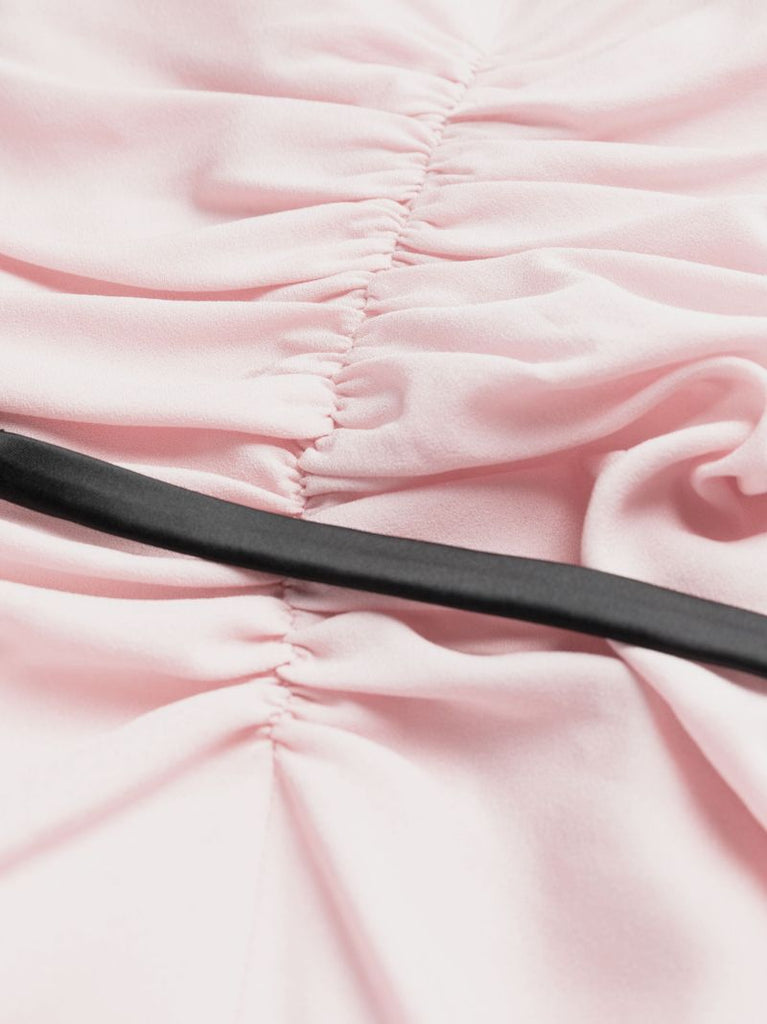 Pink Medusa Ruched Mini Dress