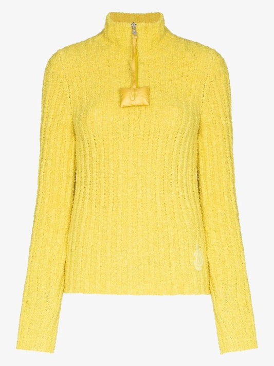 1 Moncler Jw Anderson Yellow BouclÃ_x0083_Â© Half-zip Sweatshirt