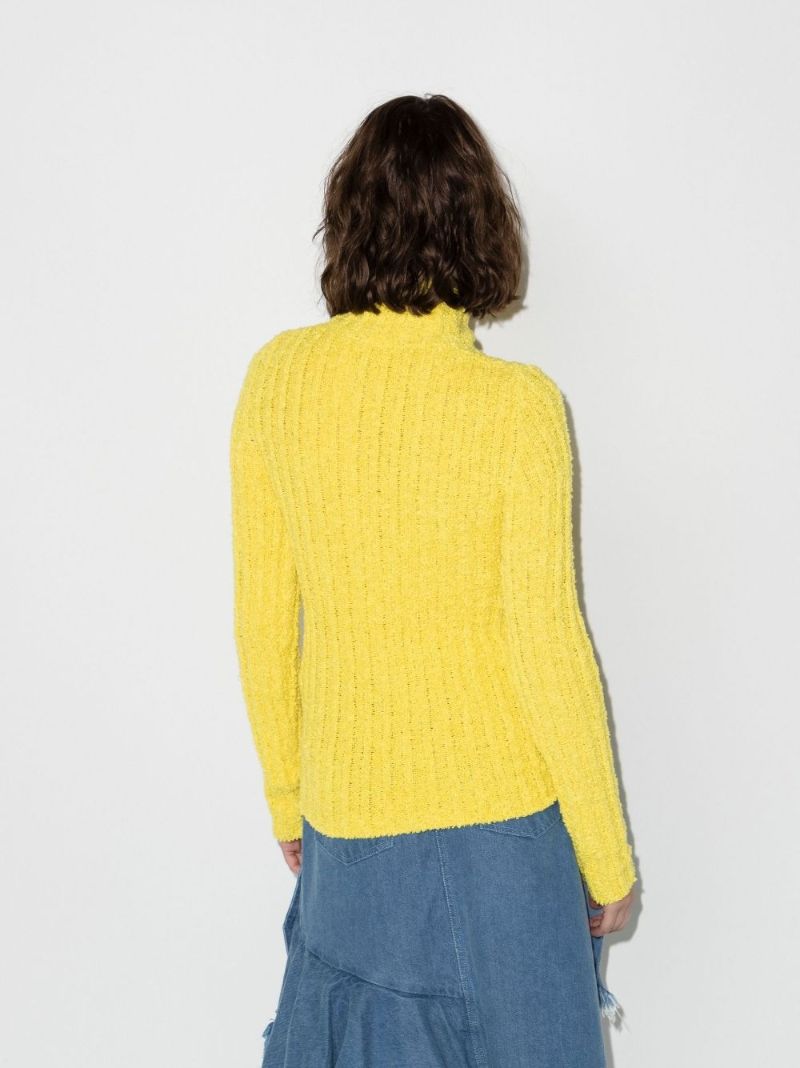 1 Moncler Jw Anderson Yellow BouclÃ_x0083_Â© Half-zip Sweatshirt