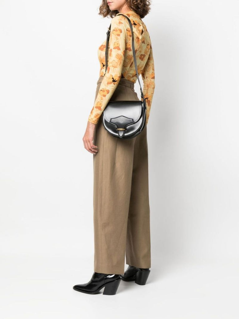 Black Leather Satchel Bag