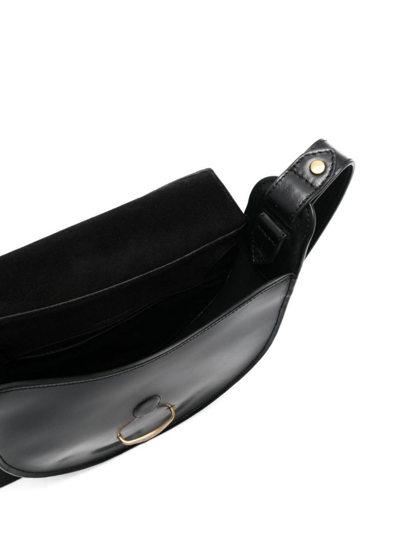 Black Leather Satchel Bag