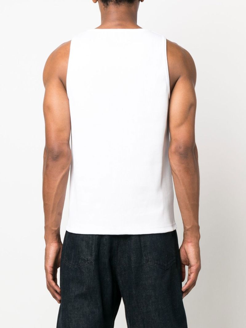 White Cotton Tank Top