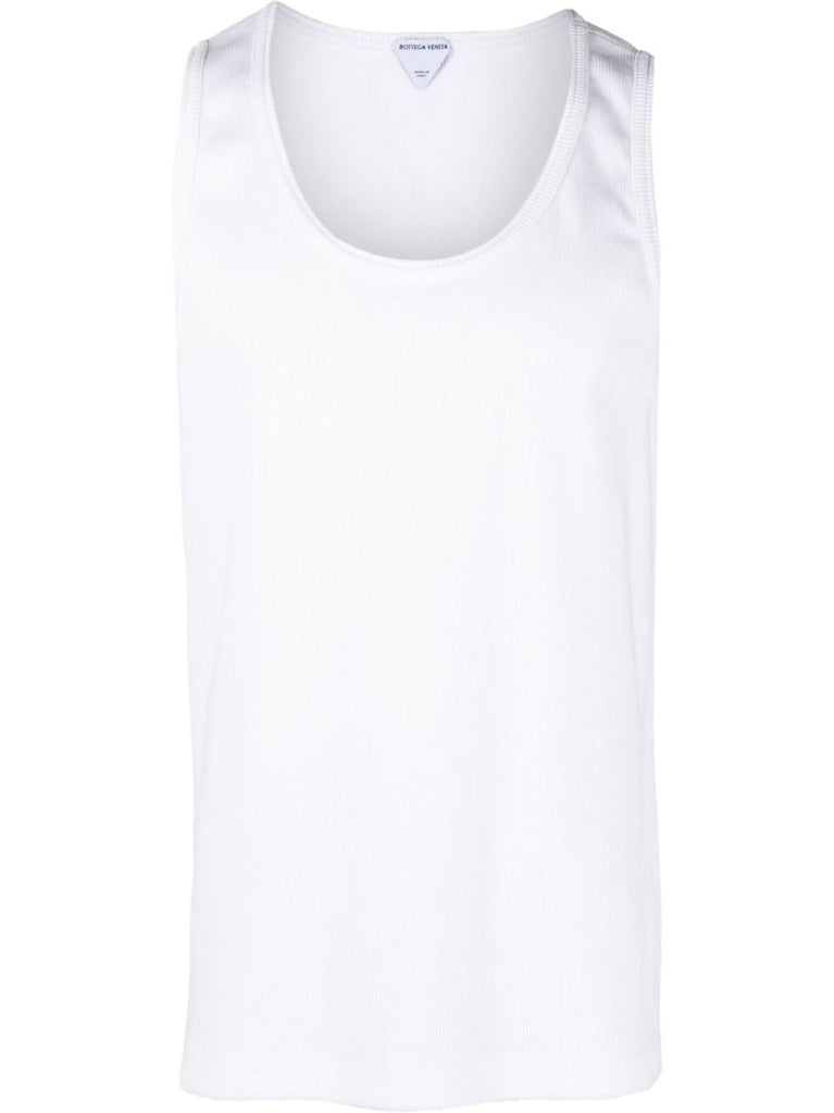 White Cotton Tank Top
