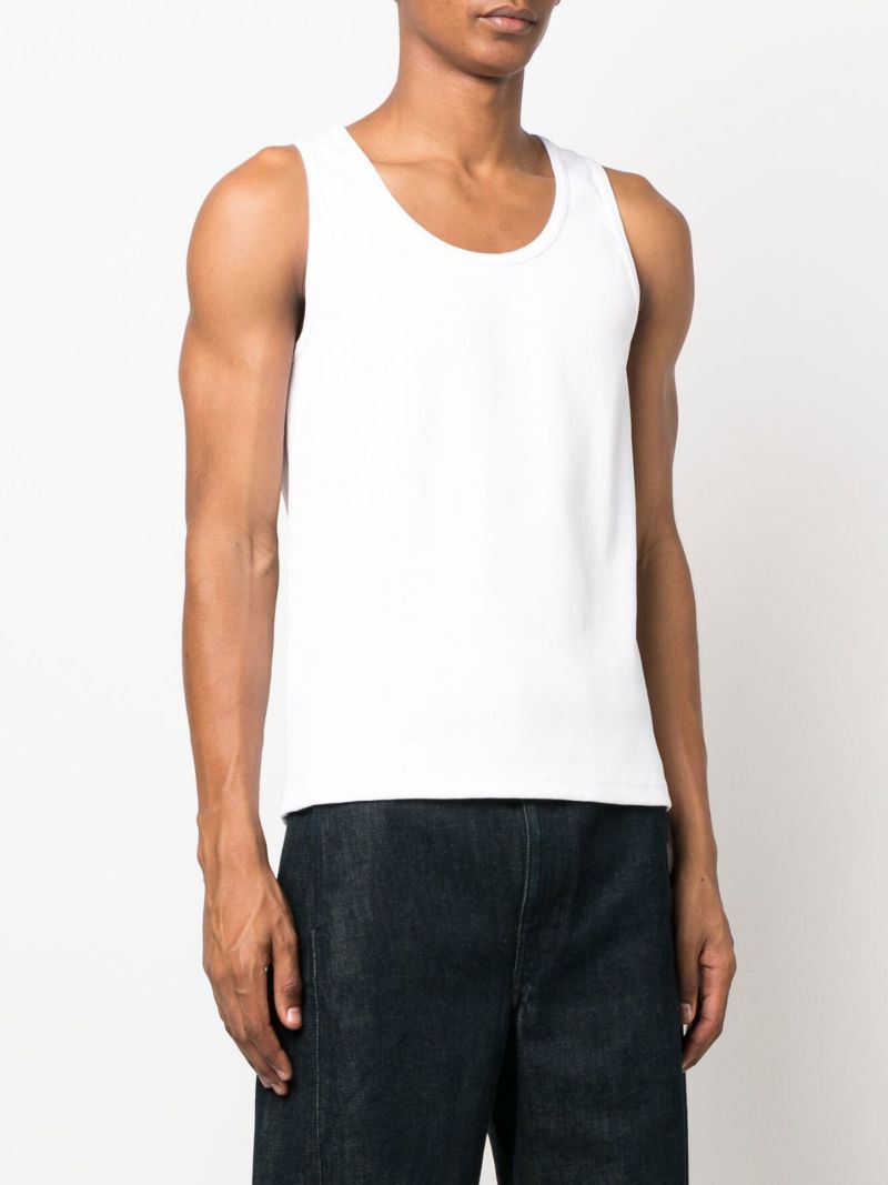 White Cotton Tank Top