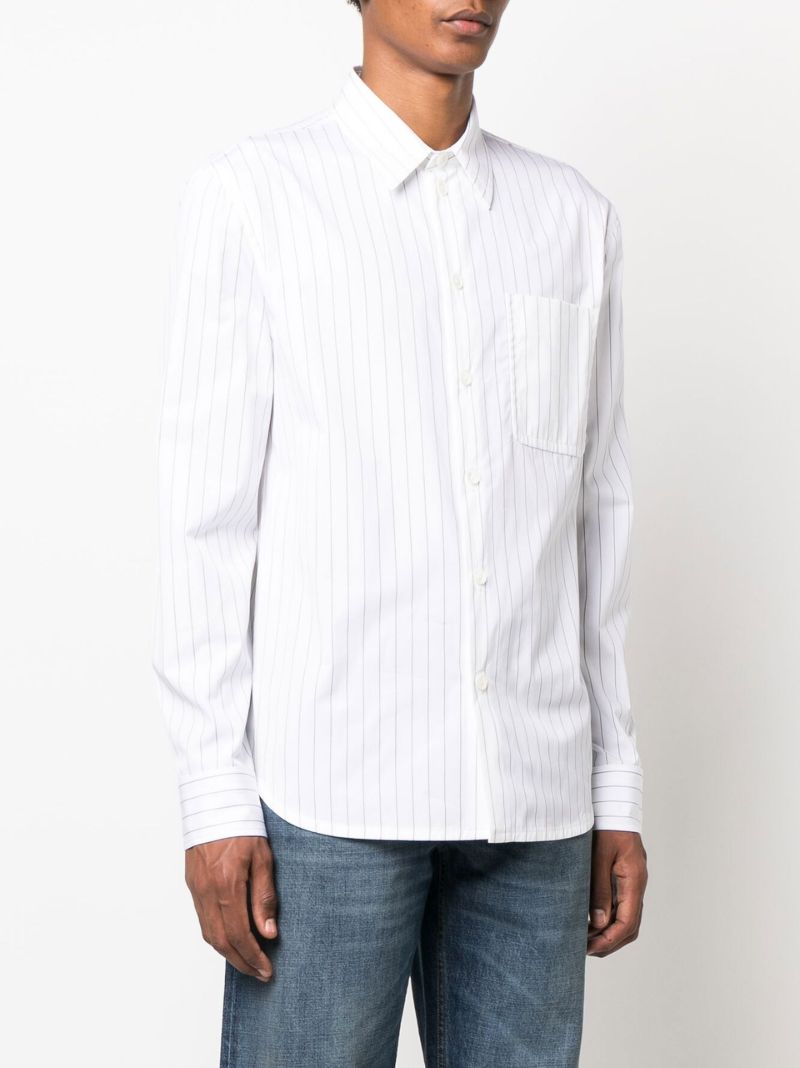 White Pinstripe Cotton Shirt
