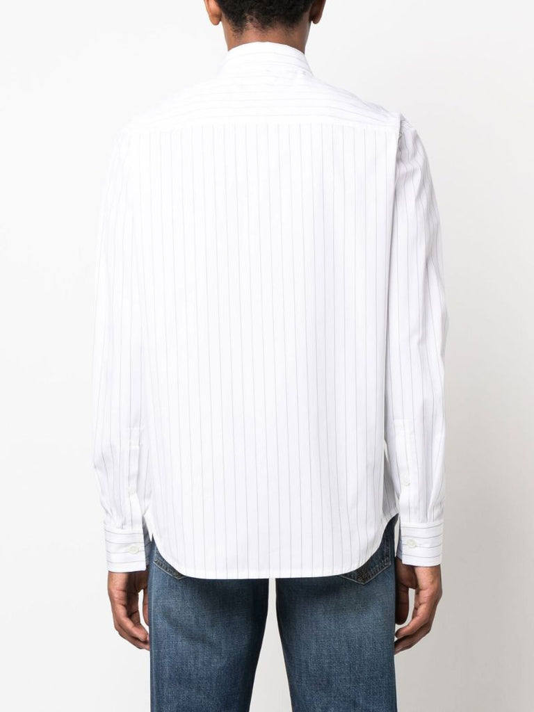 White Pinstripe Cotton Shirt