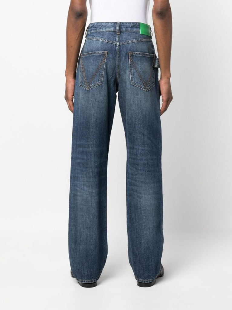 Blue Straight-leg Jeans