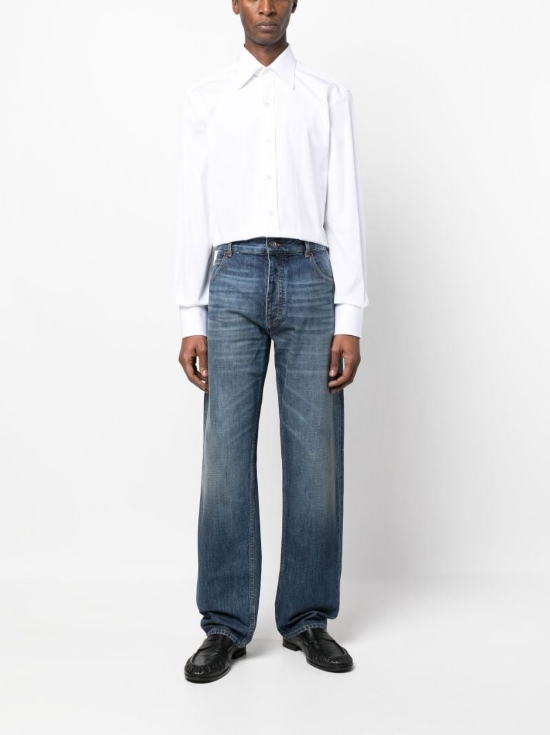 Blue Straight-leg Jeans