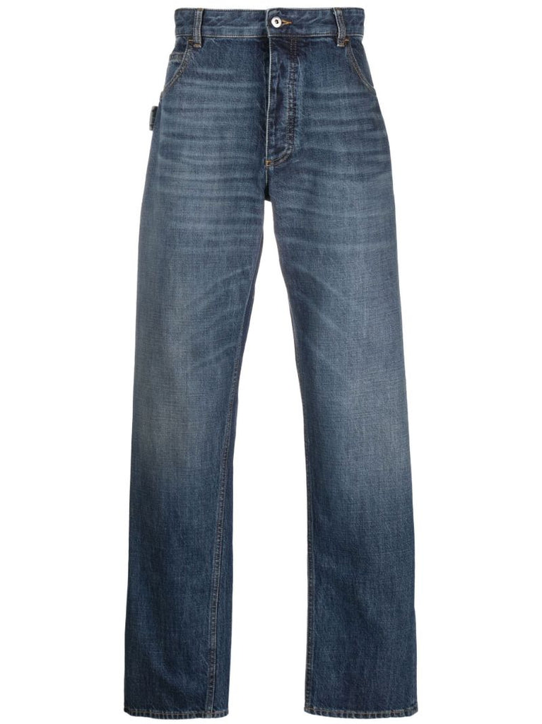 Blue Straight-leg Jeans