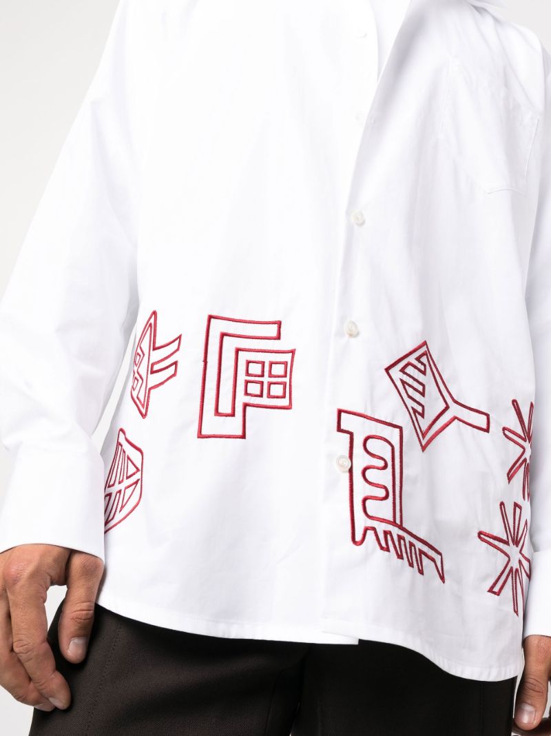 White Lielan Embroidered Shirt