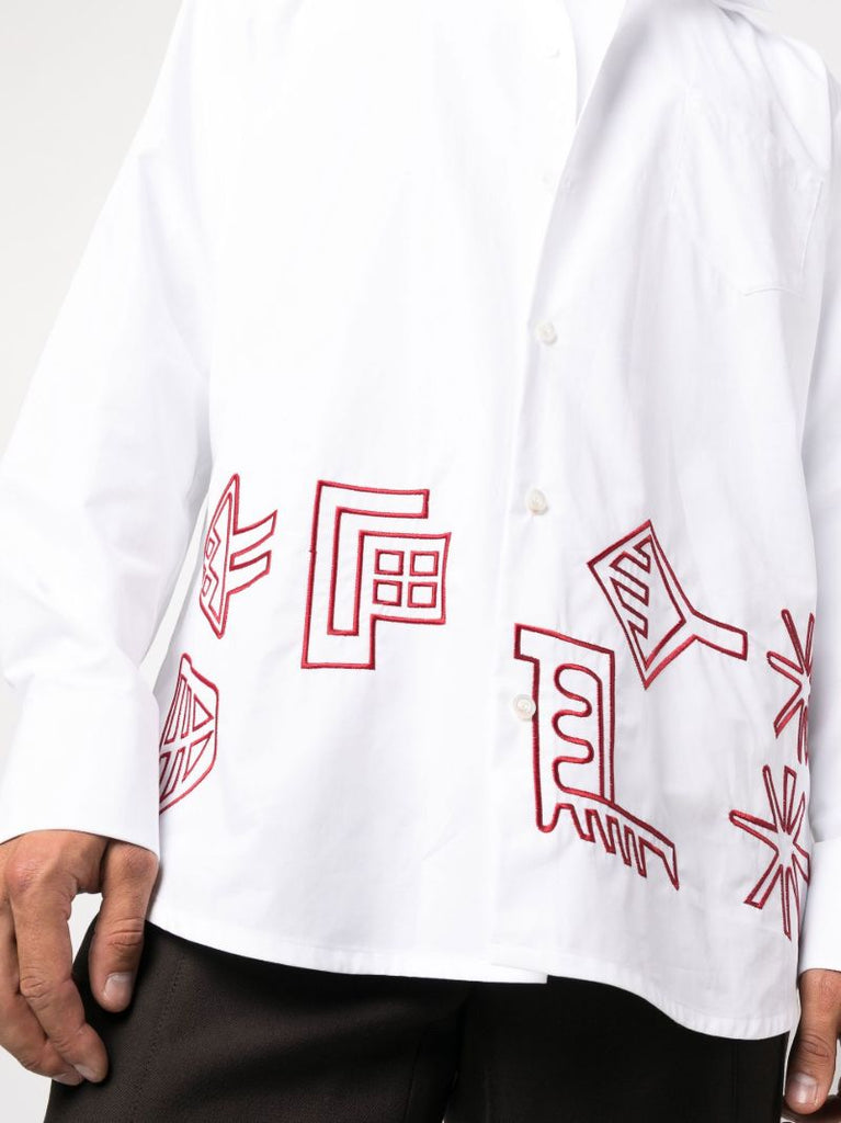 White Lielan Embroidered Shirt