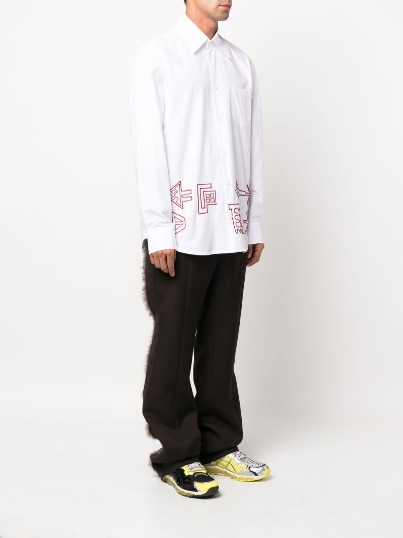White Lielan Embroidered Shirt