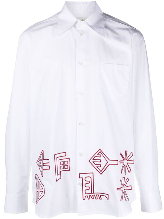 White Lielan Embroidered Shirt