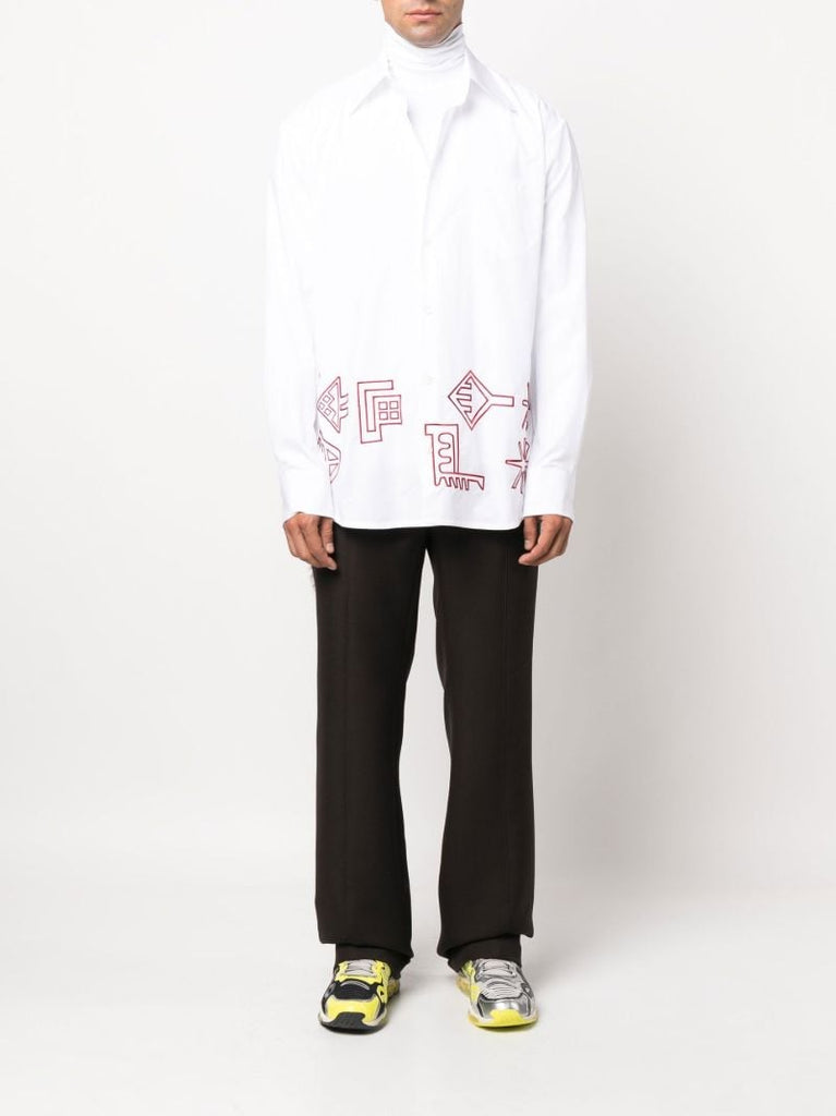 White Lielan Embroidered Shirt