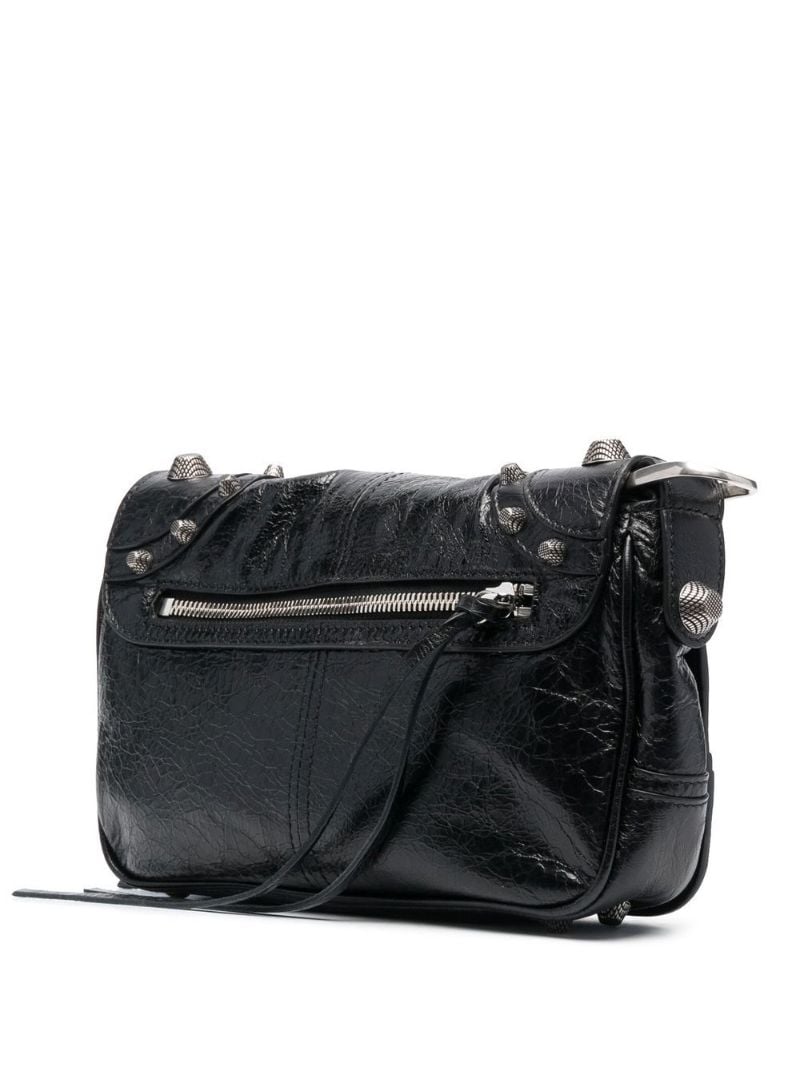 Black Le Cagole Leather Cross Body Bag