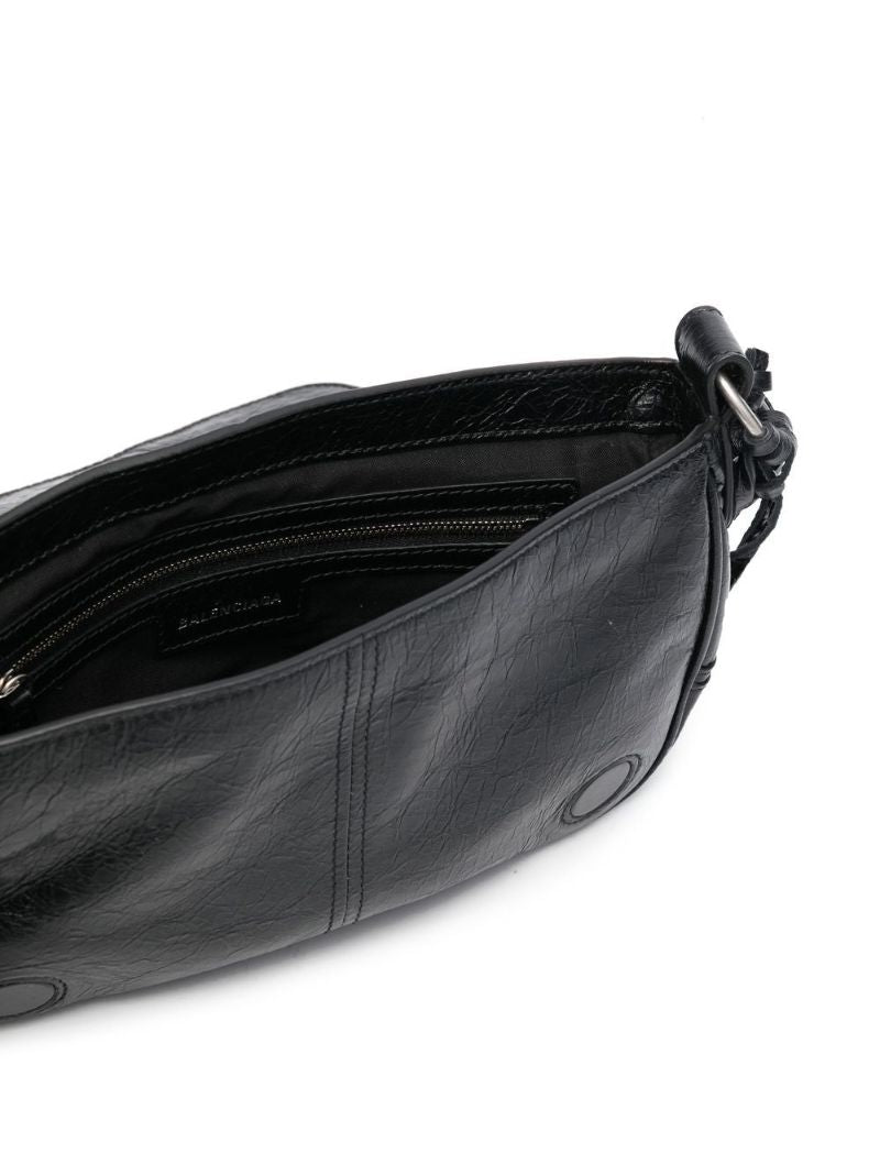 Black Le Cagole Leather Cross Body Bag