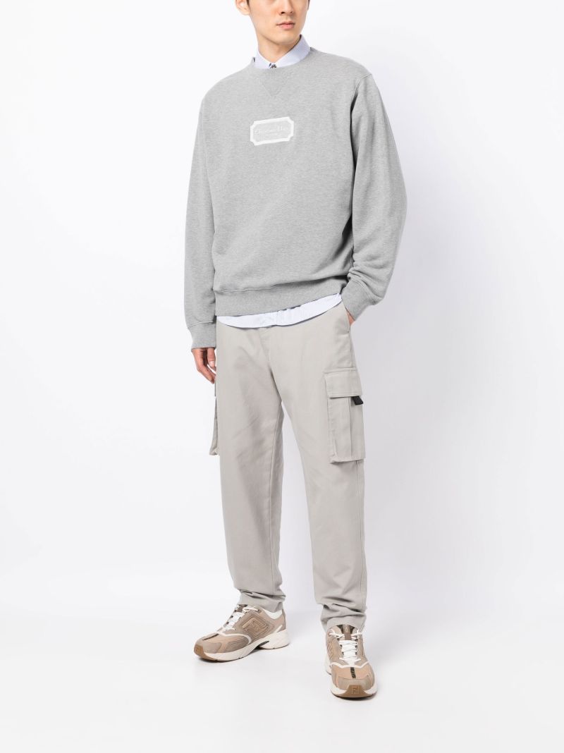 Grey Cotton Cargo Trousers