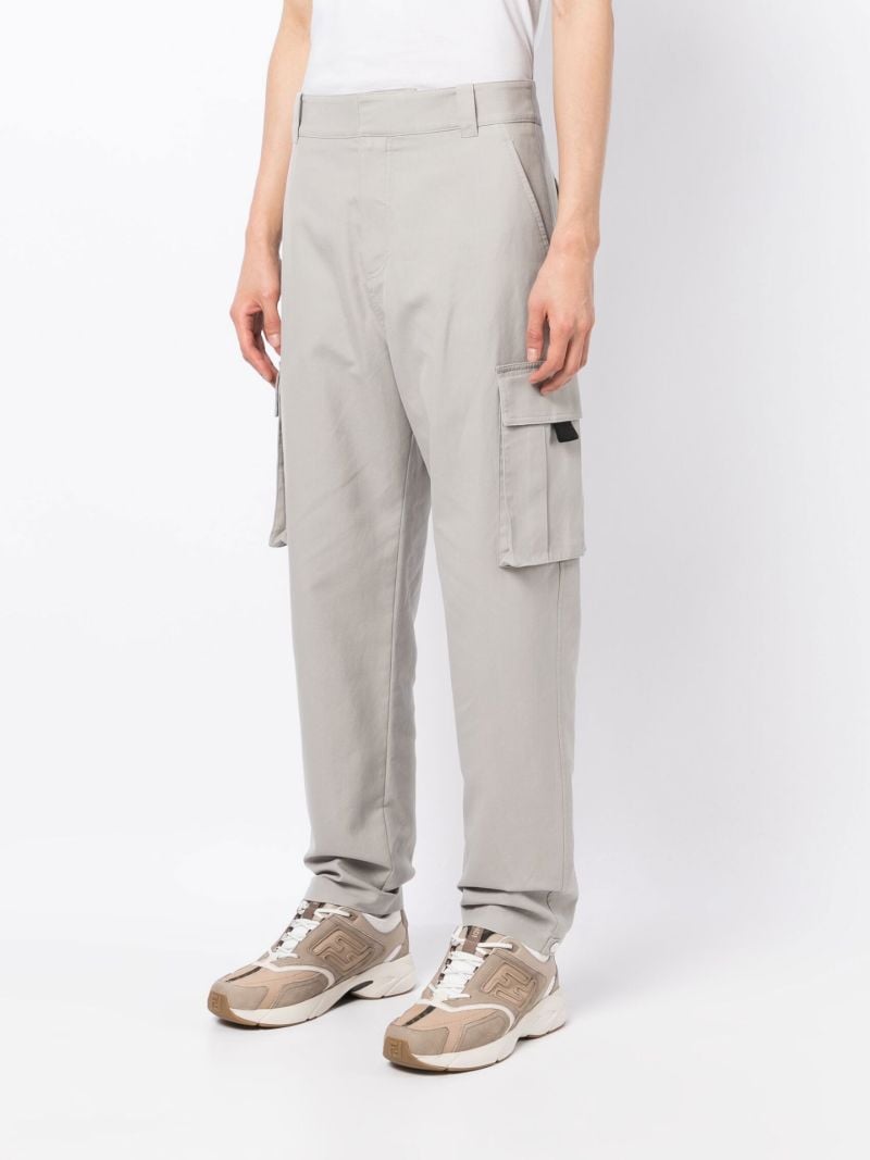 Grey Cotton Cargo Trousers