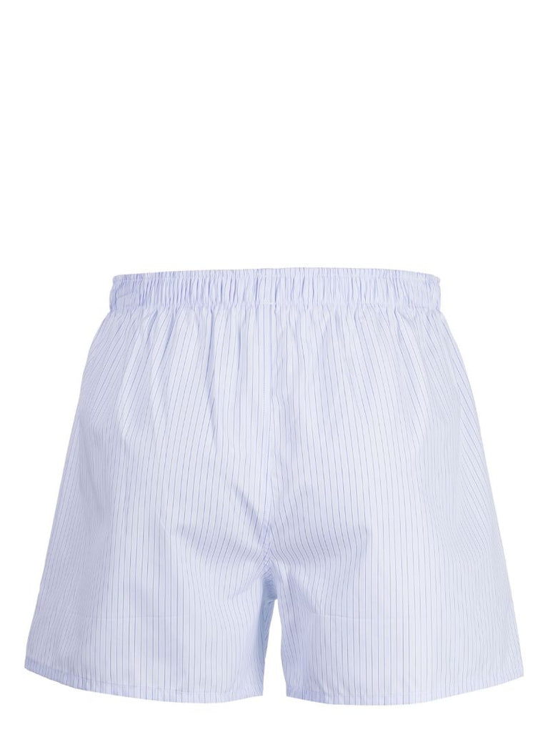 Blue Logo Patch Pinstripe Boxer Briefs