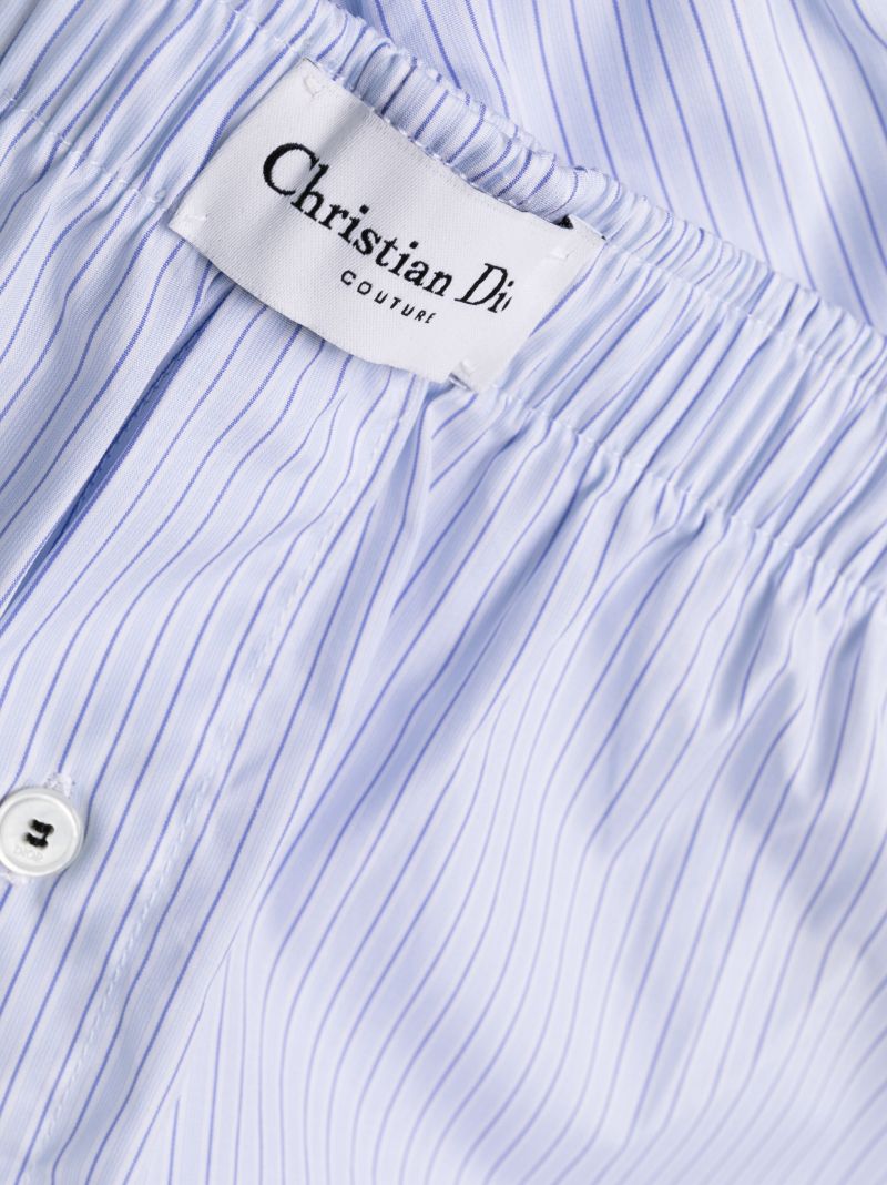Blue Logo Patch Pinstripe Boxer Briefs