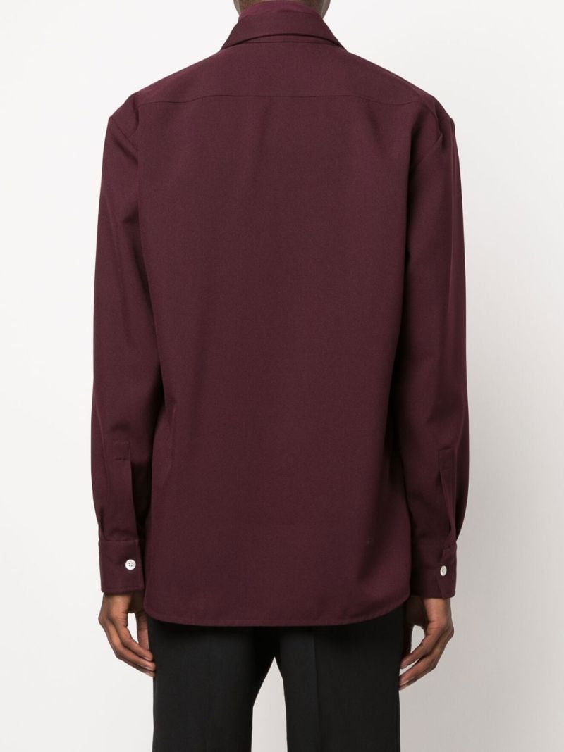 Red Omaro Faux Fur-trim Overshirt