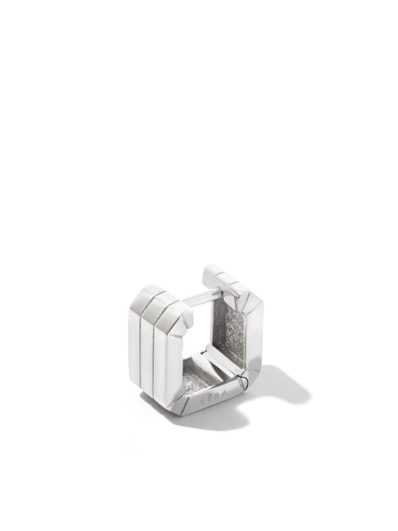 18k White Gold Candy Single Hoop Earring