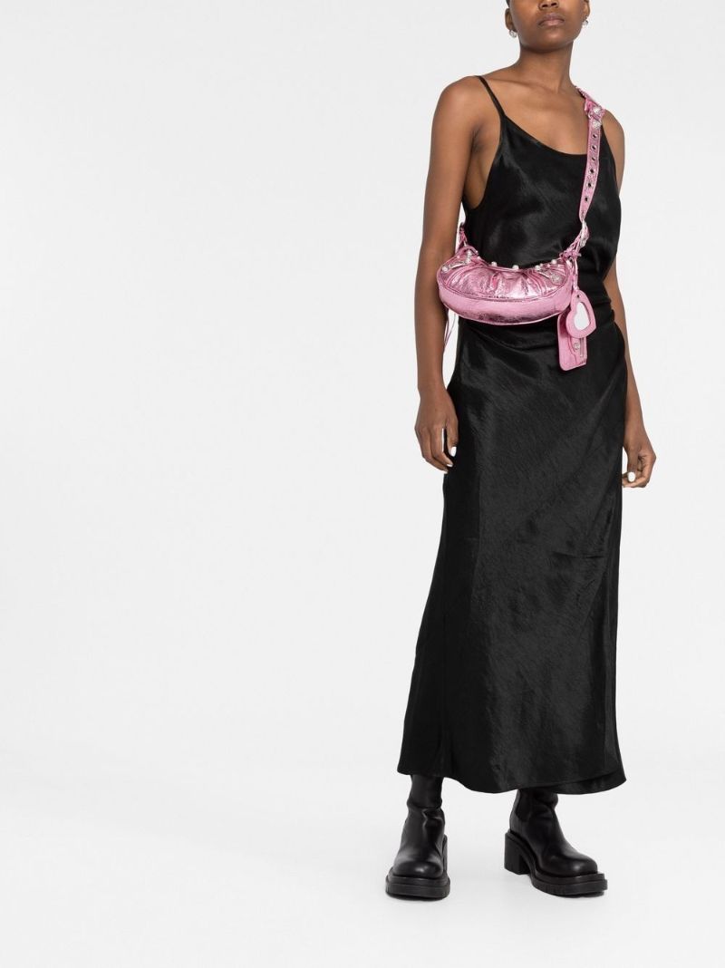 Pink Le Cagole Xs Leather Shoulder Bag