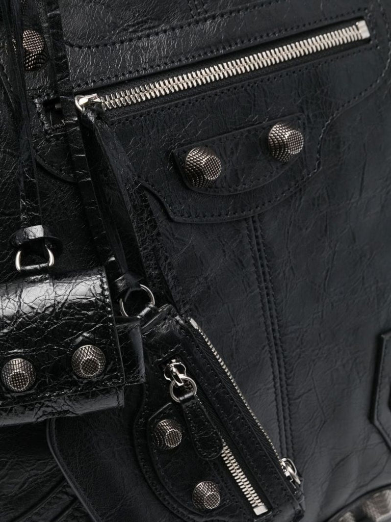 Black Le Cagole Leather Tote Bag