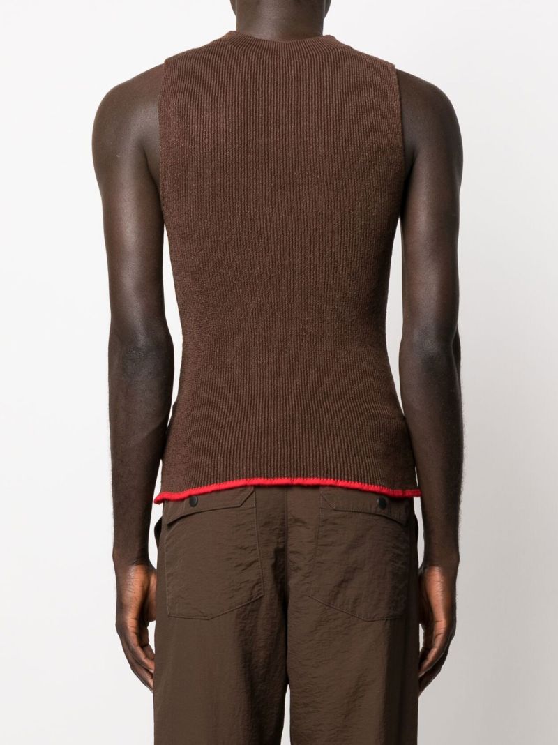 Brown Le Marcel Ribbed Knit Vest
