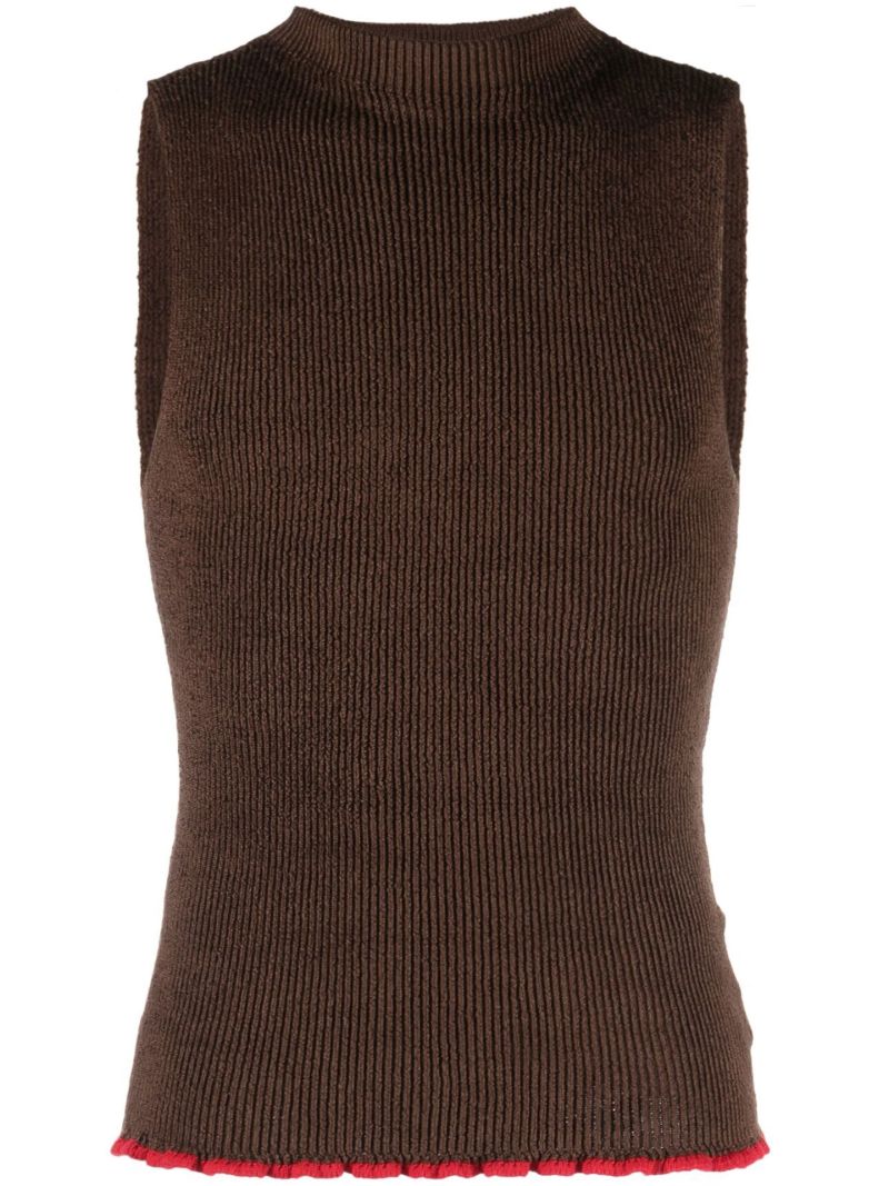 Brown Le Marcel Ribbed Knit Vest