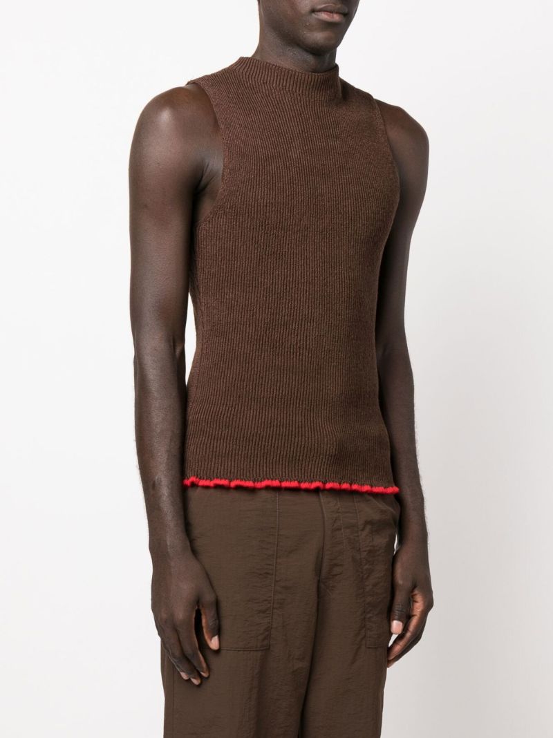 Brown Le Marcel Ribbed Knit Vest