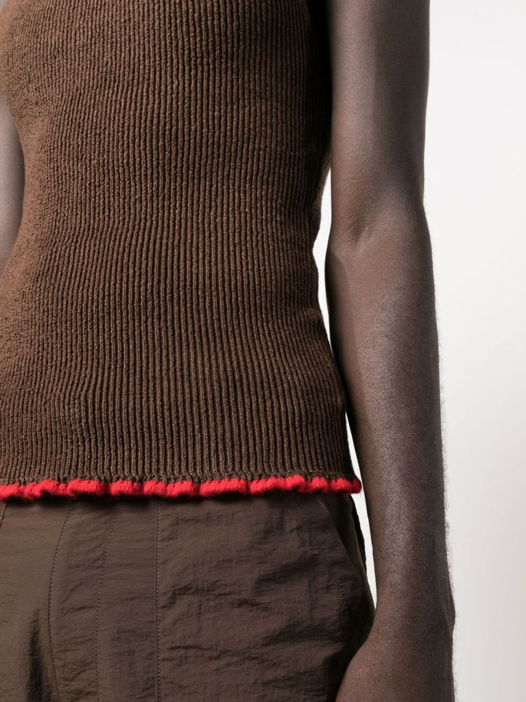 Brown Le Marcel Ribbed Knit Vest