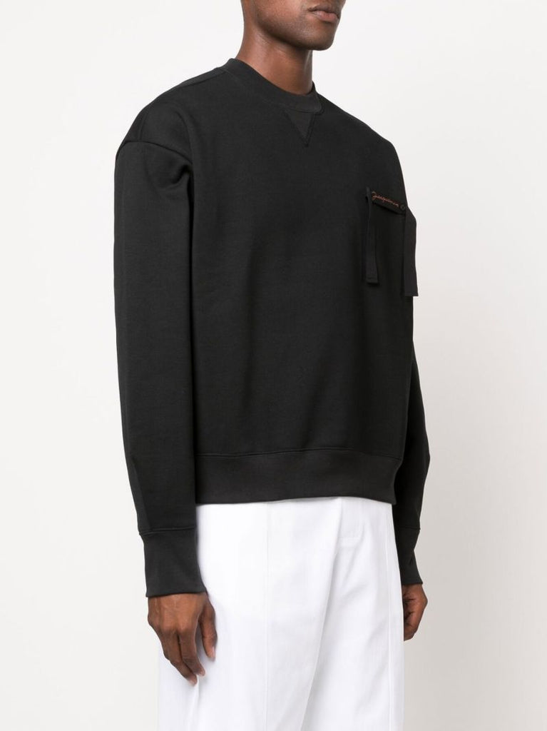 Black Le Sweatshirt Col Rond Logo Sweatshirt