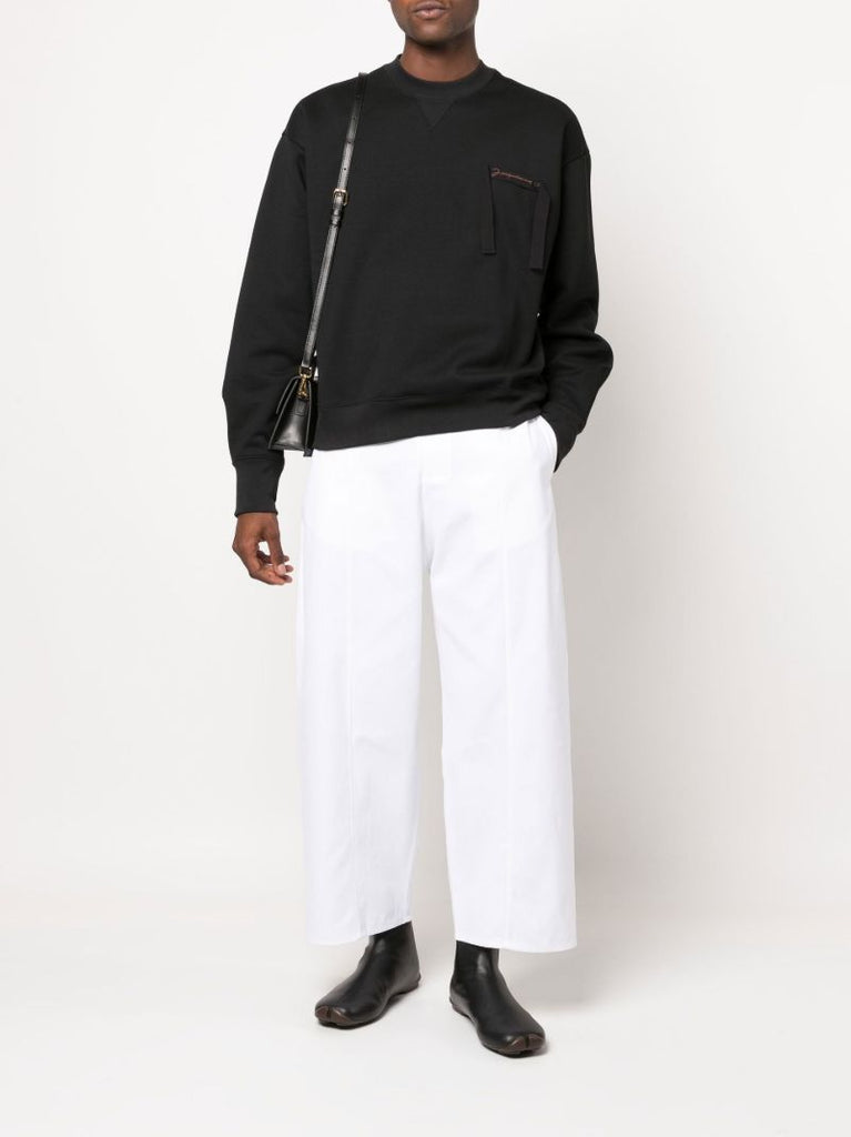 Black Le Sweatshirt Col Rond Logo Sweatshirt