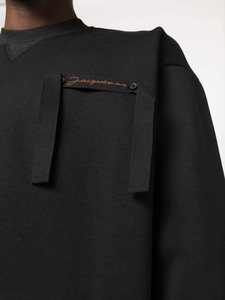 Black Le Sweatshirt Col Rond Logo Sweatshirt