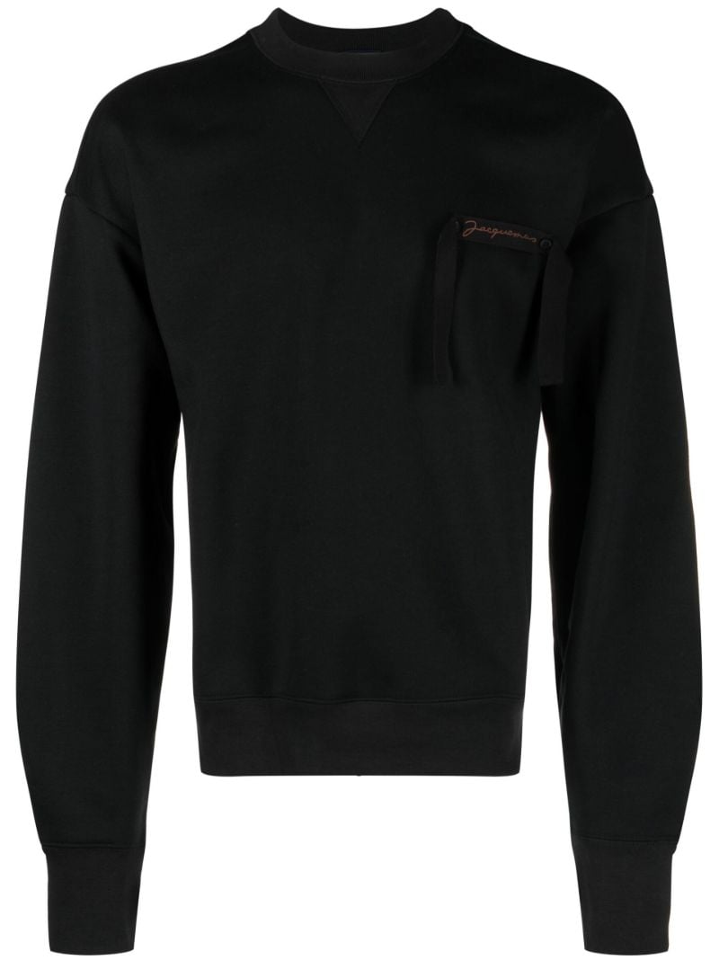 Black Le Sweatshirt Col Rond Logo Sweatshirt