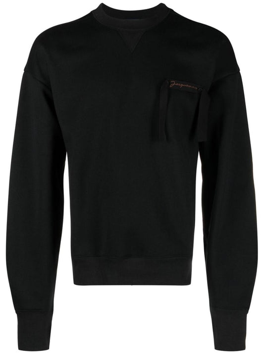 Black Le Sweatshirt Col Rond Logo Sweatshirt