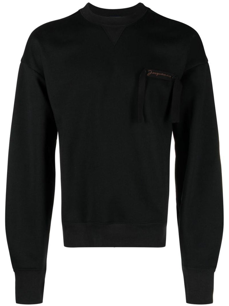 Black Le Sweatshirt Col Rond Logo Sweatshirt