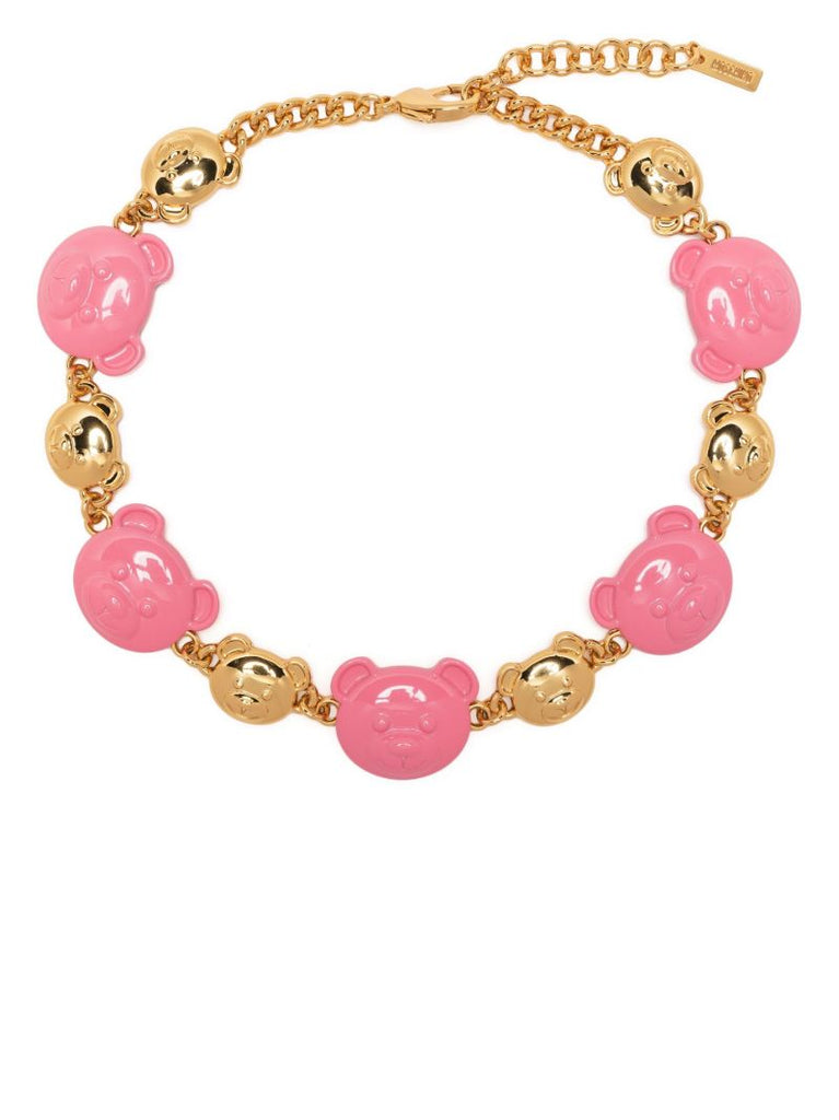 Gold-tone Teddy Bear Necklace