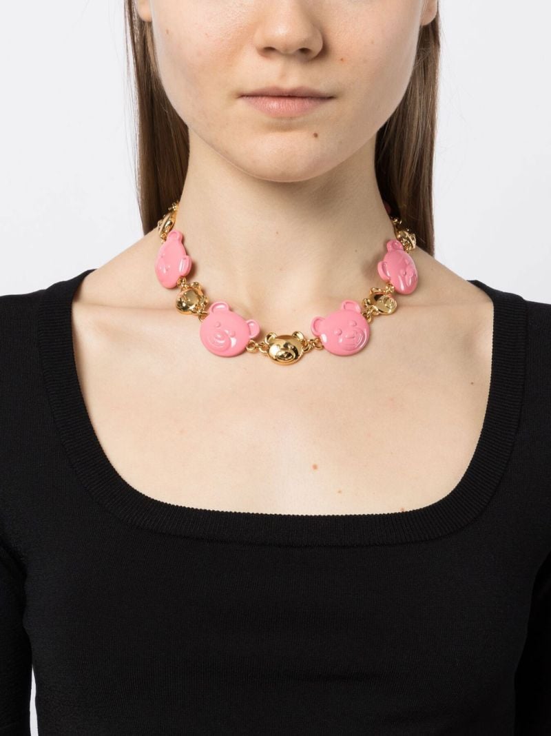 Gold-tone Teddy Bear Necklace