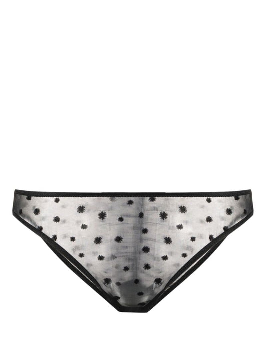 Black Lille Sheer Briefs