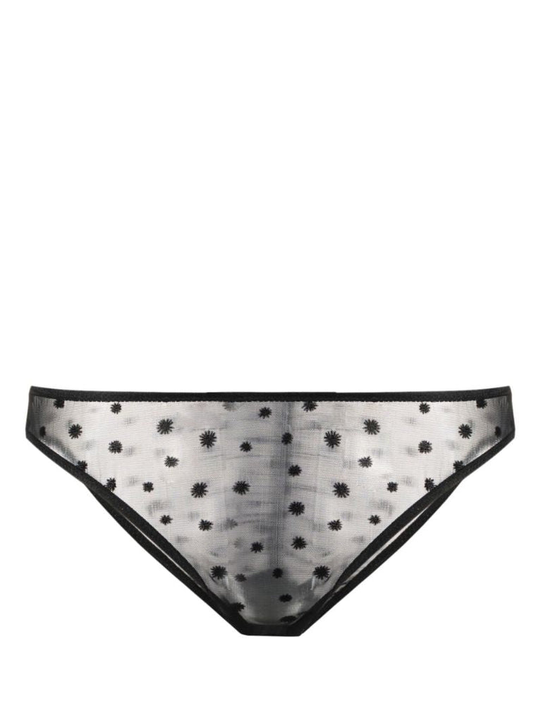 Black Lille Sheer Briefs