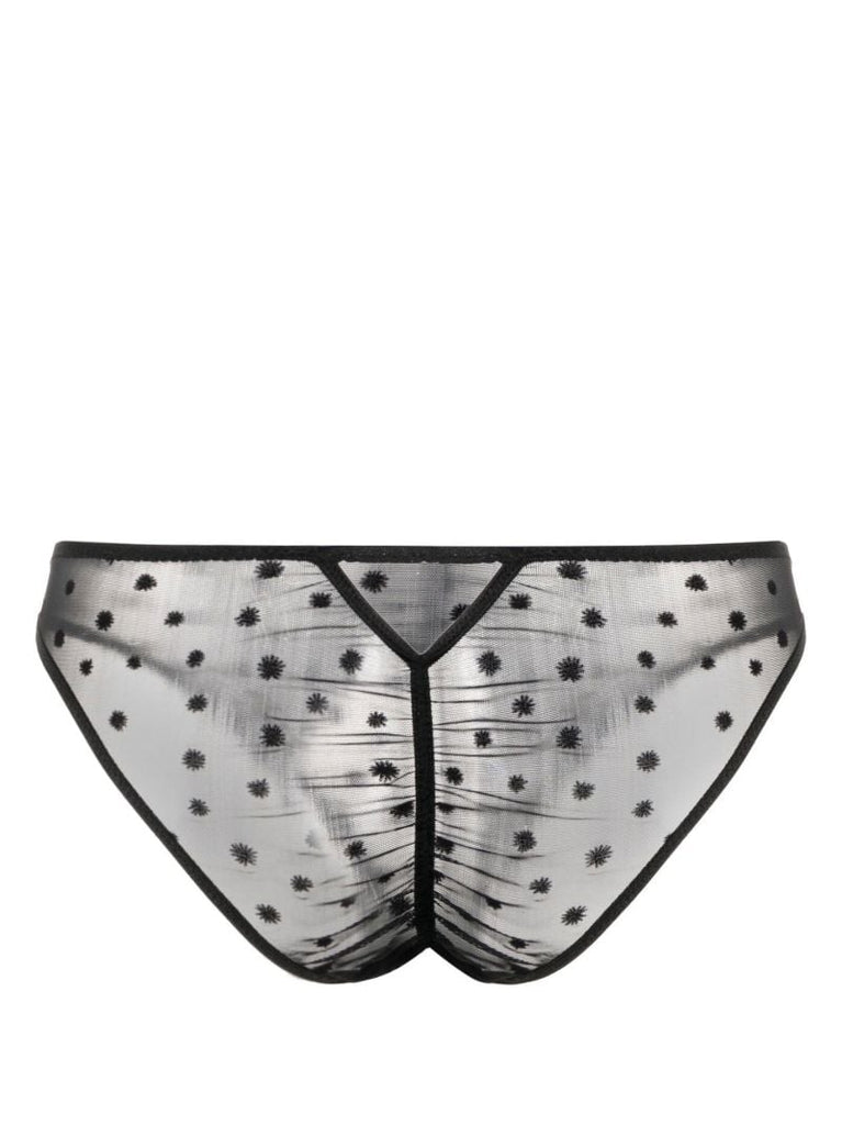 Black Lille Sheer Briefs